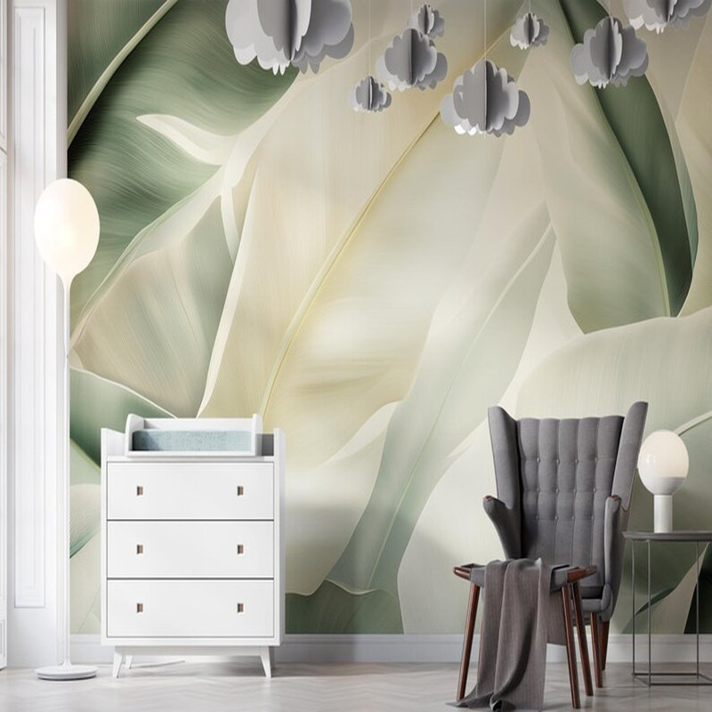 Tropical Whisper – Banana Leaf Mural Wallpaper, 108" L x 96" W