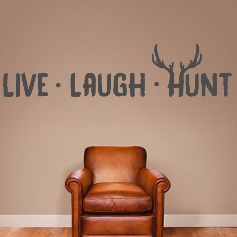 Décalcomanie murale chasse de rire live, Gris foncé