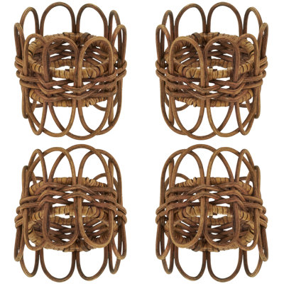 Hughie Rattan Napkin Rings with Twisted Design -  Birch Lane™, AC4AAD953A514BAE95161CFBAA739B57