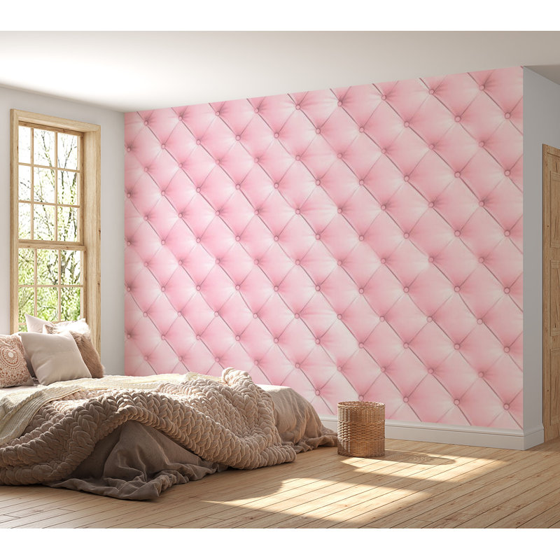 Adhésif mural Scotty Peel & Stick - motif Chesterfield rose, L 27 po x l 38 po