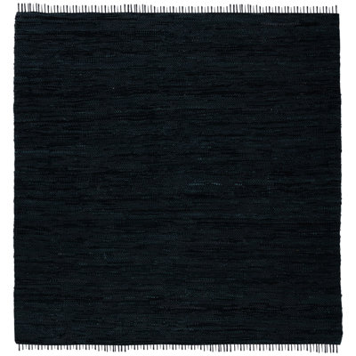 Elle Handmade Flatweave Black Area Rug