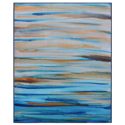 Tapis bleu Kallie
