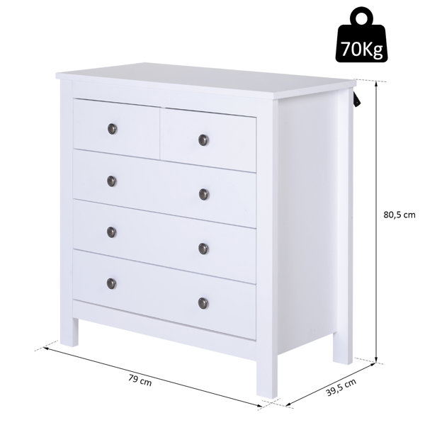 Brambly Cottage Saxon 5 Drawer Chest & Reviews | Wayfair.co.uk