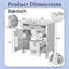 Meuble-lavabo autoportant en bois aggloméré de 30 po avec lavabo en céramique blanc, 2 tiroirs, tablettes de porte réglables et tiroir coulissant-130996262-130996263