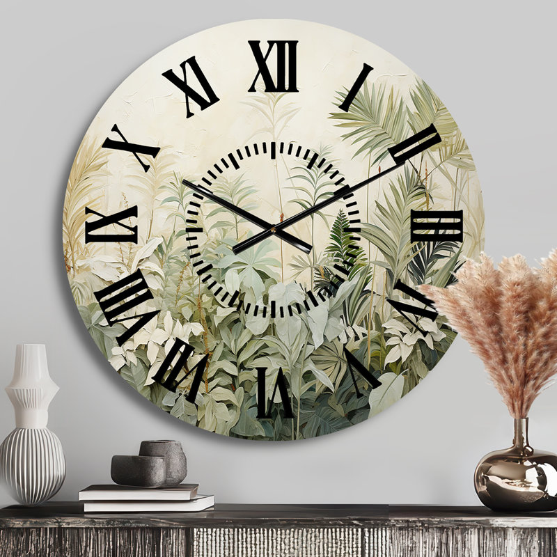 Horloge murale rétro Jungle Landscape I - Jungle, Médium