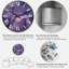 Horloge murale moderne mauve et gris avec nuages d'encre de marbre II-1962237560