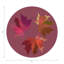 Sous-verres ronds d'automne en cuir végétalien mauve-119015303