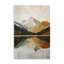 Plaque murale en terre cuite à motif de montagnes abstraites par Petal Prints Design-430316551