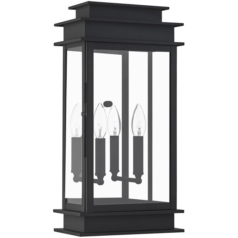 Lanterne murale d'extérieur 2 lumières Cortana, Noir, H 19 po x l 9,5 po x P 9,5 po