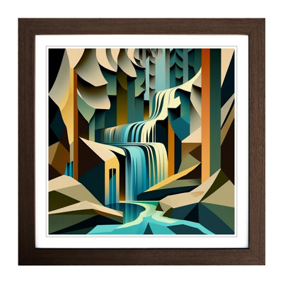 Waterfall Cubism - Framed Print