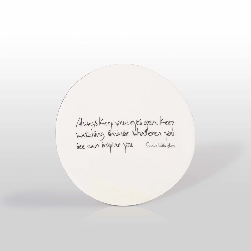 Medium Round Plate With Quote