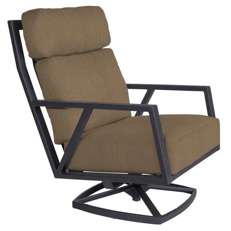 Aris Outdoor Rocker Chair, Graphite, Sahara Cafe