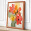 Flowers in Green Vase Botanical - Wrapped Canvas-154014995-154014984