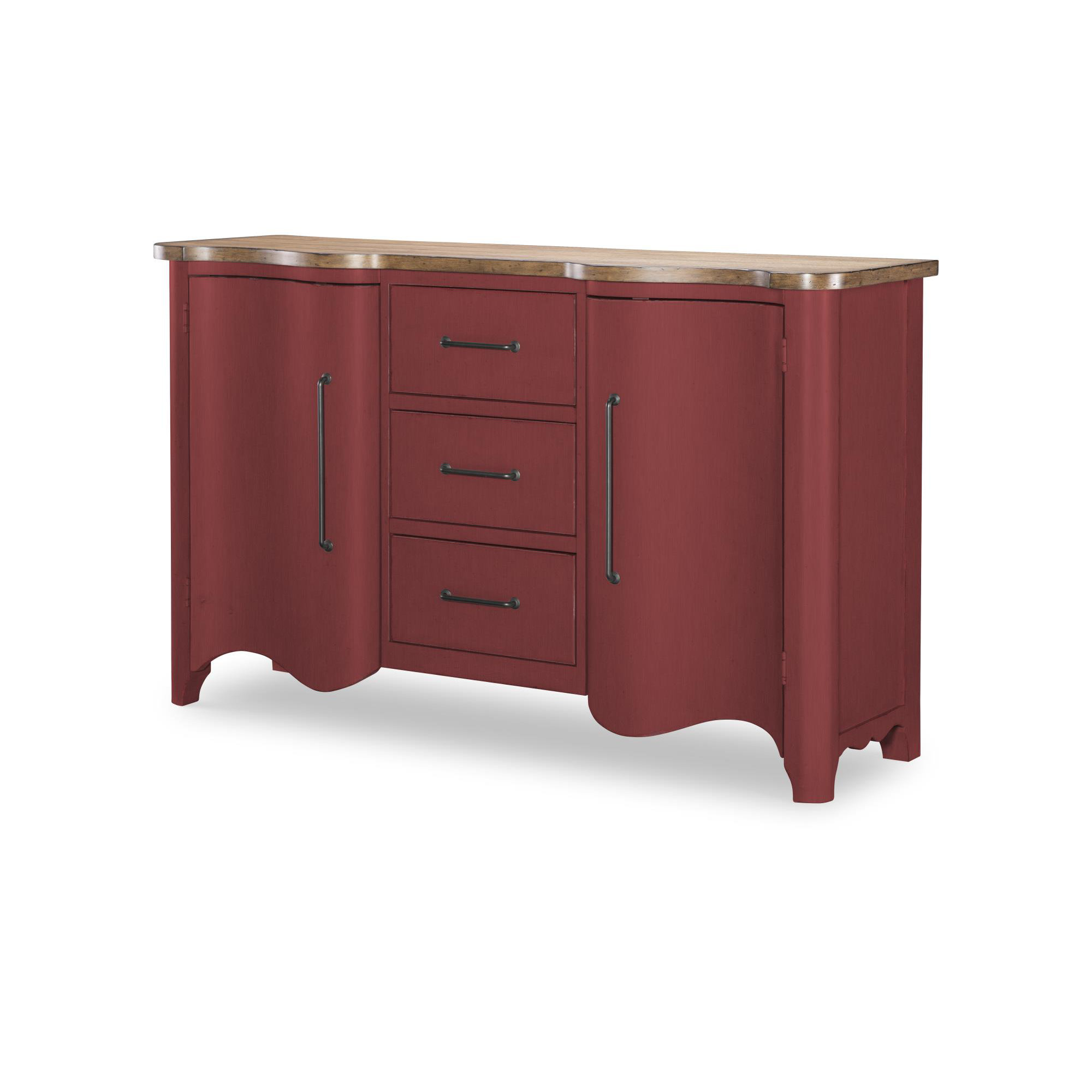 Country Living 3-Drawer Accent Chest 3, Red