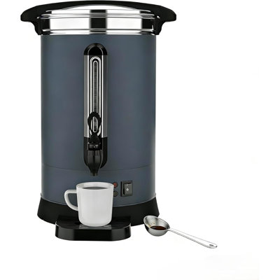 80-Cup Commercial Coffee Urn, 12L / 3.2Gal Double Wall Insulation Coffee Dispenser, Stainless Steel Hot Water Urn, Large Hot Beverage Dispenser with Automatic Temperature Control for Buffet Catering