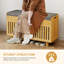 Banc de rangement pour chaussures, banc d'entrée en bambou avec 2 portes et coussin de siège rembourré, étagère à chaussures à 2 niveaux avec rangement dissimulé, naturel