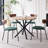  Stackable Dining Chairs Set of 4, Small Fabric Kitchen Chair With Solid Wood Back For Apartment, Living Room, Bedroom-970149862