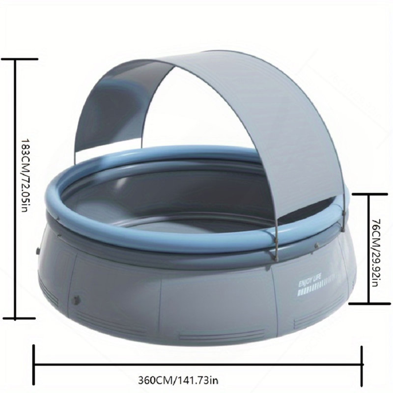 piscine extérieure gonflable, 11.81' W x 29.92" H