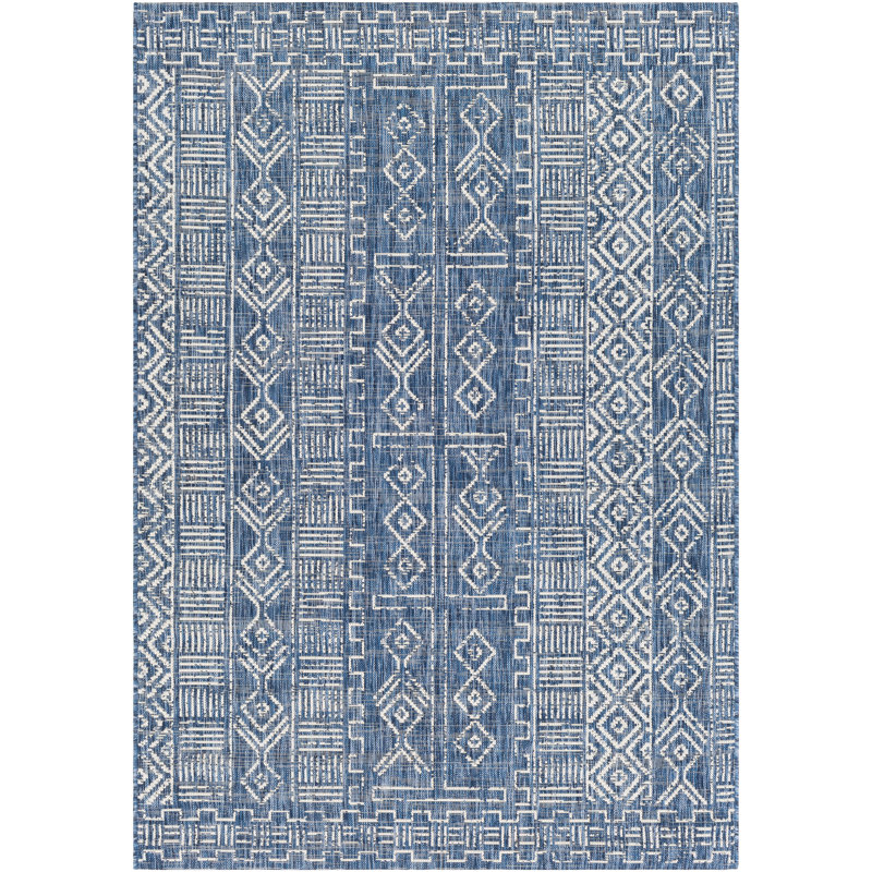 Hongming Geometric Indoor / Outdoor Rug, Rectangle 2' x 2'11"