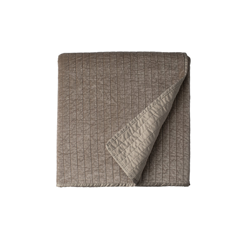 Raffia King Quilted Velvet Winter Coverlet