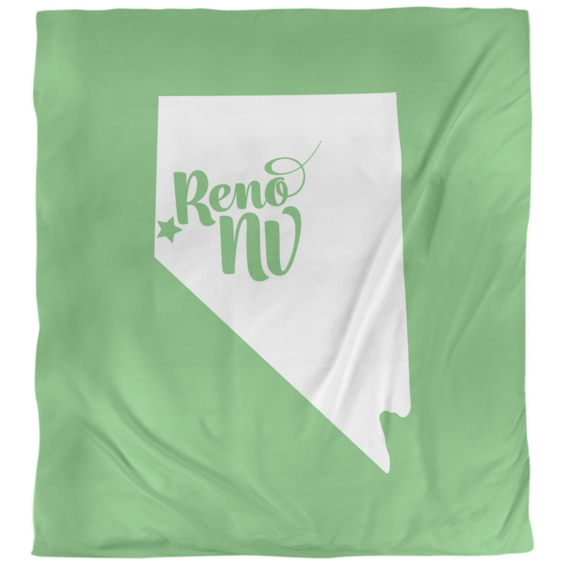 Housse de couette reno nevada, Housse de couette pour grand lit, Vert, Microfibre