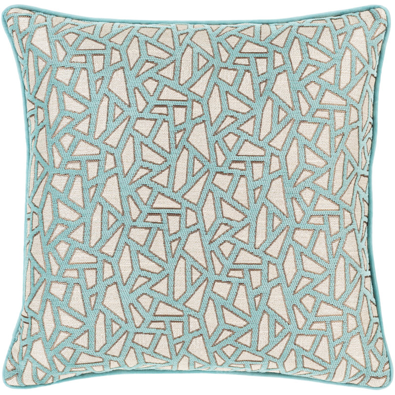 Biming Geometric Throw Pillow, 18" x  18", Tan, No Fill
