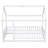 Thendara Floor Bed Frame, Wooden Platform Bed with House Roof Frame and Fence Guardrails-1204429193-1204429198