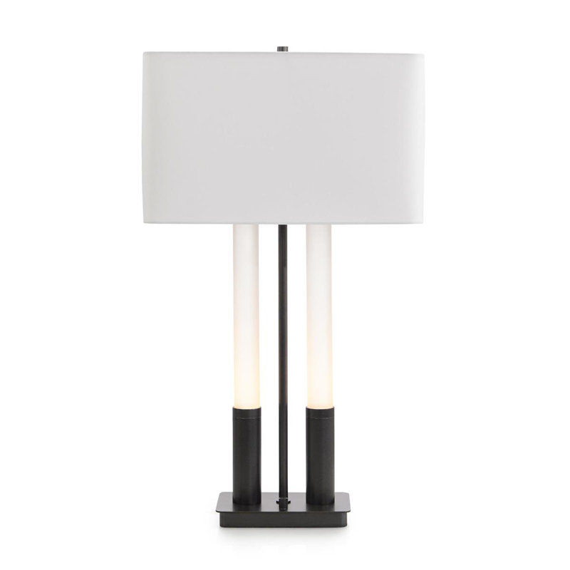 Lampe de table Gemini, bronze, Bronze huilé