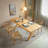 Burlywood Rectangular Solid Wood Dining Table-1633799191