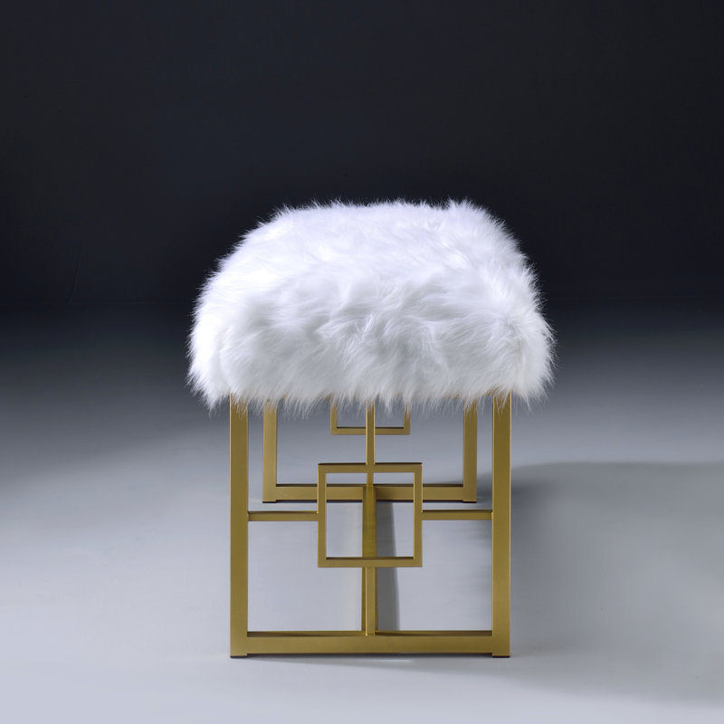 Winterbourne Down Faux Fur Upholstered Bench