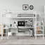 Lit mezzanine avec bureau en L et port USB, lit mezzanine en métal avec garde-robe et tablette réglable, lit mezzanine haut avec DEL pour enfants, adolescents, adultes-1145956848-1145956863