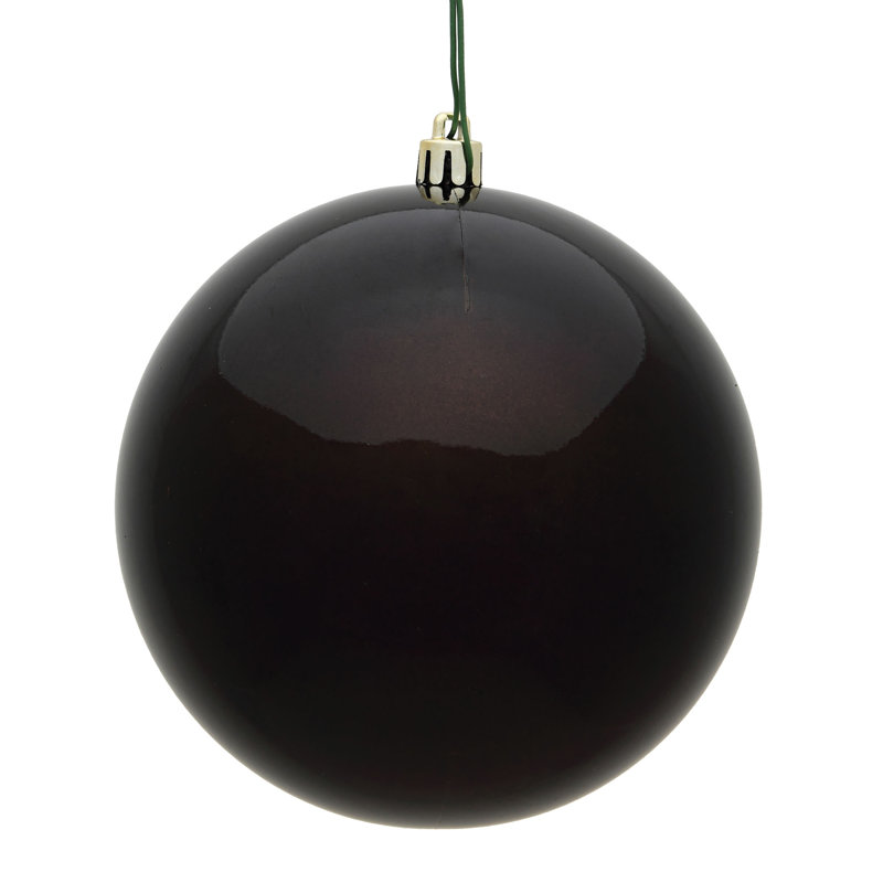 Ornement boule des Fêtes seulement, H 4 po x l 4 po x P 4 po, Noir