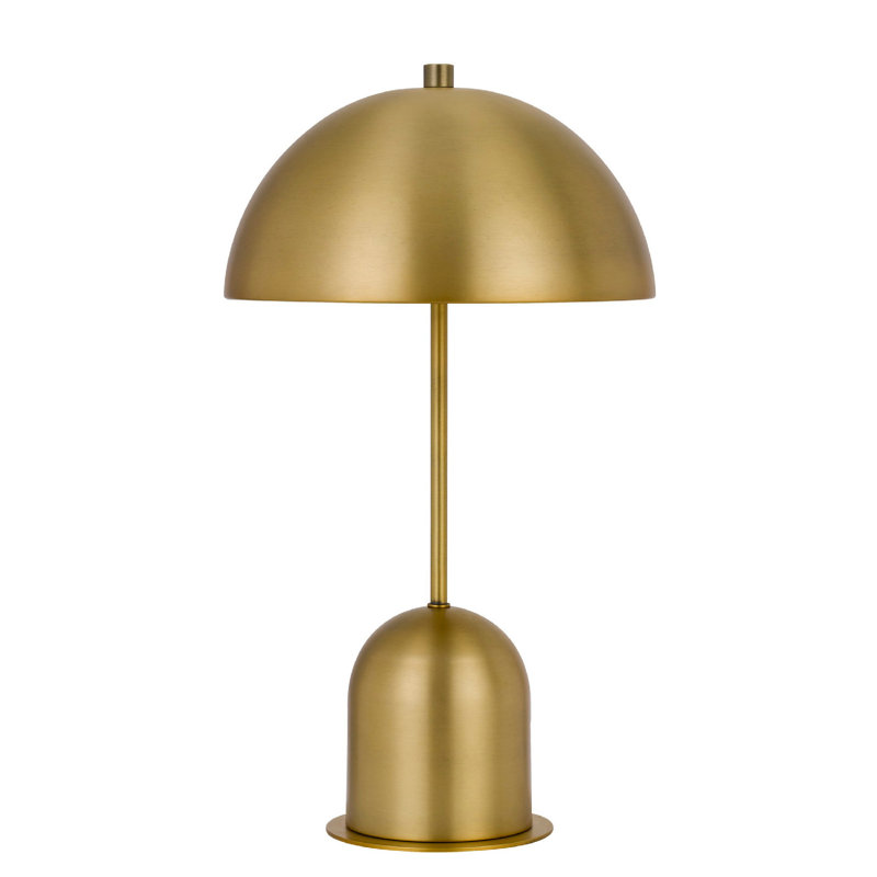Saed 20 Inch Metal Accent Table Lamp With Dome Shade, Gold