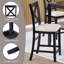 Ensemble de table de salle à manger 5 pièces à hauteur de comptoir, table carrée en bois avec 4 chaises rembourrées pour les petits espaces-156224910-156224912-156224914