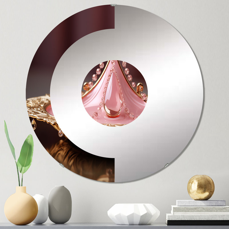 Frannie - Miroir mural demi-cercle, 31,4 po x 31,4 po