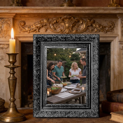 Cadre photo 5 pièces x 7 po 1PC noir intemporel pour cadeaux d'anniversaire