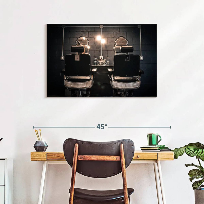 " Barber Shop Chairs ", 24" H x 36" W x 1.25" D