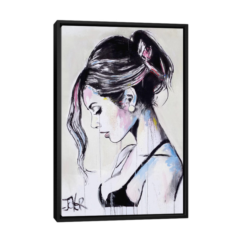 «Time Being», reproduction sur toile, H 26 po x l 18 po x P 1,5 po, Toile encadrée noire, Pas de tapis