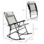 Ensemble de chaises berçantes d'extérieur 2 pièces, ensemble de chaise berçante pliante pour patio avec appui-tête pour cour, patio, terrasse, cour