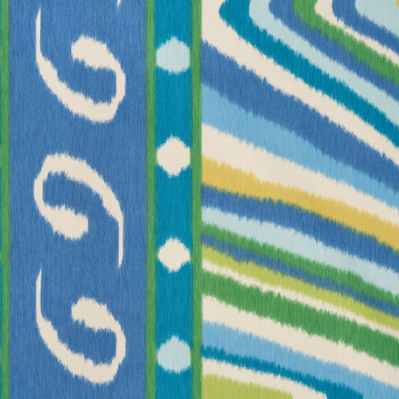 Tissu ikat Schumacher x Johnson Hartig Terence, Paon
