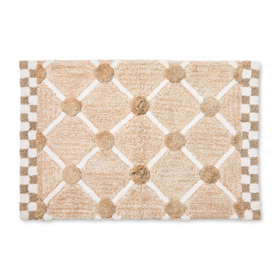Lattice & Dot Bath Rug