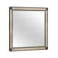 Miroir mural noir et doré rond pour la décoration intérieure | Idée de cadeau