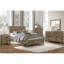 Mobilier de chambre à coucher en pin vieilli, lit de style rustique, option de mobilier
