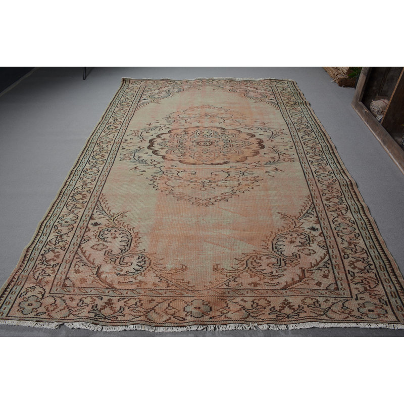 Tapis rétro, tapis tissés à la main, tapis turc, tapis tendance, grands tapis de 6,1 x 9 pi, tapis neutres beiges