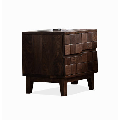 High-End Solid Wood Bedside Table, Bedroom Light Luxury, Three-Dimensional Chest Of Drawers