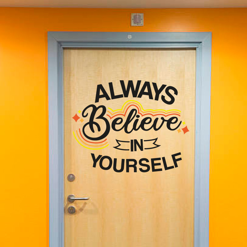Text & Numbers Door Decal, 28" H x 20" W