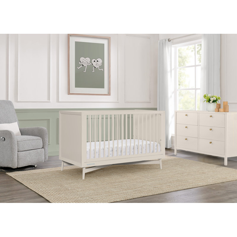 Lit de bébé convertible 4-en-1 Dylan, Crème, crème