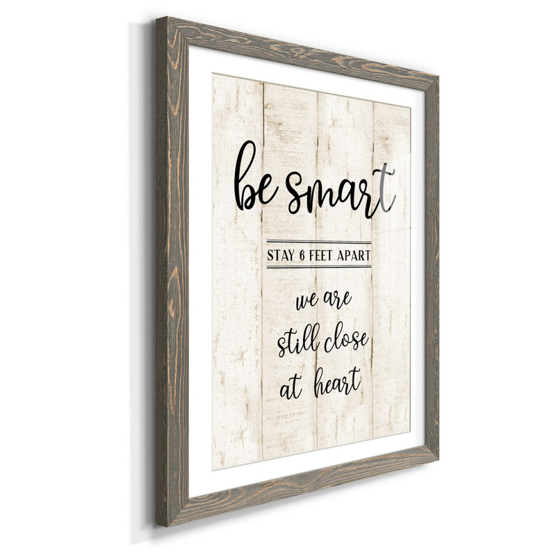 " Be Smart ", 37.5" H x 27.5" W x 1.5" D, Gray
