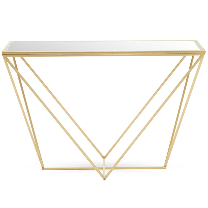 Everlee 120cm Glass Top Console Table