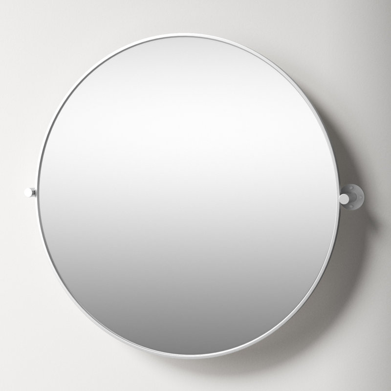 Evvie Metal Flat Wall Mirror, Silver